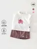 Camiseta sin mangas de verano para niños y niñas, ropa de estilo coreano para bebé, chaleco para salir, hombros descubiertos, Clase A, top fino para recién nacidos