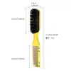 Cepillo para Cabeza de Aceite Transfronterizo Cepillo Dorado Galvanizado Cepillo para Peinar Cabeza de Aceite Peine para Barba de Doble Extremo Peine para Limpiar Cabello Roto