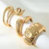 Joyería Popular para Manos Europea y Americana Transfronteriza, Simple y Moderna, Única y Exagerada, Pulsera de Metal Hueca de Borde Ancho con Resorte
