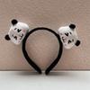 Horquilla de Felpa Panda Estilo Japonés ins Anillo para el Cabello Broche de Oso Panda Lindo Accesorios para el Cabello Broche de Muñeco Panda de Dibujos Animados para Mujer
