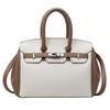 Bolso Kelly de Mano Retro de Lujo Ligero Transfronterizo para Mujer 2025 Nuevo Bloque de Color Moda Trendy Commuter Hombro Bandolera