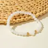Pulsera de Cristal de Colores con Cuentas, Pulsera de Flor de Trébol de Cuatro Hojas con Concha de Moda, Pulsera de Cristal de Colores