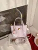 Bolsa de Mão, Bolsa Tote Pequena, Bolsa de Trabalho Exquisita e Versátil, Bolsa de Ombro Transversal com Estampa de Desenho Animado Doce de Nicho Coreano para Mulheres
