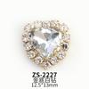 Nova joia de unha em liga em formato de coração cravejada super brilhante diamante para nail art cristal permeável mágico diamante de gelo joia de unha de cristal