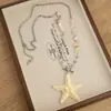 Colar Estrela do Mar Colorido Dopamina de Verão para Mulheres 2026 Novo Estilo de Férias na Praia Acessório Decorativo com Pingente Longo