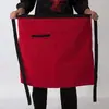 Delantal Corto de Medio Delantal para Camarera de Restaurante para Cocina Casera, Hotel, Restaurante, Delantal de Medio Bolsillo para Chef para Hombres