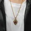 Venta al por mayor del fabricante Diadema de Cabeza de Fantasma de Acero de Titanio Colgante de Diamante Estilo Punk Dominante para Hombres Colgante de Acero Inoxidable Sensación Metálica