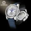 Modelo Nuevo Reloj Mecánico Totalmente Automático Reloj Guerrero Negro Deportivo Adhesivo de Cuero para Transmisión en Vivo Reloj Mecánico para Hombre Venta al por Mayor