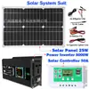 Panel solar 25W portátil exterior energía almacenamiento energía solar sistema traje inversor 6000W controlador