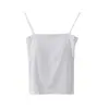 Top Tubo de Seda de Hielo para Mujer con Almohadillas de Sujetador Fijas, Camisola Anti-Exposición, Se Puede Usar como Capa Interior o Exterior, Hermoso Diseño en la Espalda, Top Sexy