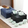 XYT Juego de Té Kung Fu Portátil para Viaje al Aire Libre, Juego Pequeño, Hogar, Bandeja de Té Simple, Tetera, Taza de Té, Juego de Té Personalizado