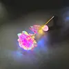 Caixa Plástica Transparente de PVC com Rosa em Folha de Ouro Caixa Triangular para Tocha Caixa para Buquê Caixa de Presente Fabricante de Presente para o Dia dos Namorados