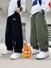 Pantalones de forro polar para niños, cálidos de invierno, nuevo estilo 2025 para niños mayores, con forro polar integrado, de pana, engrosados, largos, para usar en invierno