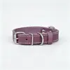 Collar de cuero para mascotas, collar para cuello de perro y gato, hecho de cuero de plena flor, diseño suave y liso, hebilla de acero inoxidable, personalizable, adecuado para ventas transfronterizas