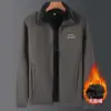 Jaqueta de Lã Polar Grossa com Forro de Lã Nova para Outono e Inverno, Roupa Externa Casual Quente, Casaco de Lã Plus Size