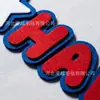 Banner Feliz Cumpleaños rojo, blanco y azul para fiesta del 4 de Julio Día de la Independencia y accesorios para fotos