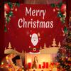Decoración navideña colgante de tela transfronteriza Amazon oferta caliente Santa Claus alce tapiz de tela pancarta de fiesta navideña
