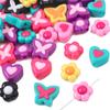 Acrílico de correspondência de cores DIY contas de girassol frisado artesanal cabelo corda cocar pulseira jóias acessórios contas soltas