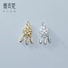 Plata 925 chapada en oro con incrustaciones de oro atrapasueños neto colgante pulsera colgante hecho a mano DIY accesorios de joyería al por mayor Q0292
