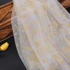 Tela de Hilo de Flor Malla de Hilo de Estrella Estampada Hilo Dorado Polvo Fino Lentejuelas Gasa Tela de Hilo de Flor de Gluten Vestido de Boda