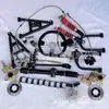 Accesorios de kart eléctrico de cuatro ruedas casero DIY, brazo oscilante de suspensión delantera modificado, conjunto de amortiguación de freno de disco, fijo con brida