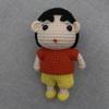 Muñeca de Monstruo de Tres Ojos Colgante de Lana Colgante Tejido a Mano Producto Terminado Muñeca de Ganchillo Hecha a Mano Colgante de Ganchillo Producto Terminado