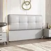2025 Nuevo Modelo Lujo Ligero Moderno Minimalista De Pie Madera Maciza Cabecero de Cama Doble con Tapicería Suave Respaldo de Madera Integrado Venta al por Mayor