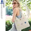 Bolsa de Palha Amazon Transfronteiriça Bolsa de Praia Novo Estilo Pequena Floral de Verão Bolsa Tote de Grande Capacidade Bolsa para o Dia a Dia