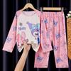 Pijama Infantil para Meninos, Novo Estilo Primavera e Outono 2026, Conjunto Fino de Manga Longa, Roupa de Casa Princess da Moda para Usar ao Ar Livre