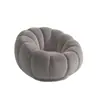 Sofá calabaza de lana de cordero de lujo ligero, blanco, lindo, adecuado para dormitorios y balcones, de un solo asiento, color crema, sofá casual y cómodo