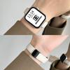 Para iwatchs9 correa de reloj s10 nueva s8 correa de reloj de cuero de apple s7s6 pulsera con hebilla magnética otoño e invierno