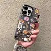 Capa de celular com ilustração de fantasma de abóbora mais vendida internacionalmente, adequada para iPhone 18 Pro, nova capa Halloween IMD cor prata