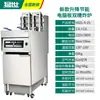 Freidora Eléctrica Vertical Comercial con Elevador Automático para Pollo Frito y Brochetas, Freidora Eléctrica de Doble Tanque de Un Solo Cilindro de Gran Capacidad