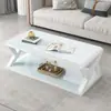 Mesa de centro con mueble de TV Combinación Simple Moderno Sala de estar Mesa de té Vidrio Templado Dormitorio Hogar Apartamento Pequeño Mueble de TV