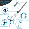 Tijeras para Mascotas, Tijeras de Acero Inoxidable para Cortar Pelo de Mascota, Tijeras Profesionales para Cortar Pelo de Perro, Tijeras Curvas, Tijeras para Aseo de Mascotas