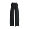 Pantalones de pierna ancha con hoja curva de mezcla de lana de moda para mujer Otoño/Invierno 2026 Nuevos pantalones largos adelgazantes de cintura alta Pantalones casuales elegantes y versátiles