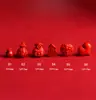 Acessórios de Bolsa de Dinheiro Cinnabar Personalizados de Fábrica Alto Teor Redução de Fogo Vermelho Imperial Pulseira de Areia Pulseira Colar Coração Pequeno
