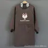 Delantal para Cocina Casera, Bata de Cocina Impermeable y a Prueba de Aceite para Mujeres, Ropa de Trabajo a la Moda con Mangas Largas