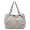 Bolso de hombro simple de gran capacidad para niñas, nuevo bolso tote plisado de moda casual, bolso de mano versátil de moda para el día a día