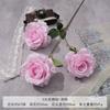 Flor Artificial Anna Rose de 3 Cabezas Simulada Flor para Boda Flor Artificial de Seda de Alta Gama Adornos Flor Decorativa para Sala de Estar Venta al por Mayor