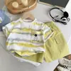 Ropa para Niños Conjunto de Verano para Niños 2026 Estilo Nuevo Ropa para Niños Niños Conjunto Elegante de Dos Piezas de Manga Corta para Niños Pequeños
