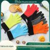 Luvas de isolamento térmico de silicone luvas de forno estendidas anti-queimadura luvas de cozimento de silicone espessado antiderrapantes em estoque atacado