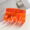 Pinza para el pelo de PC de color cristal estilo coreano nuevo para mujer, Pasador de alta gama para la parte posterior de la cabeza, Pinza de tiburón grande para el cabello