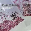 Diamantes Sueltos Ss4 Ab Rhinestones en Forma de Abanico King para Uñas, Rhinestones Super Brillantes en Forma de Abanico, Rhinestones Redondos de Vidrio Iridiscentes Aurora con Base Plana