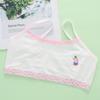 En stock al por mayor algodón ropa interior para niña pequeña estampado de dibujos animados sujetador para pupilas anti-golpes tirante pre-desarrollo