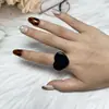 Anillo de Resina con Forma de Corazón Manchado de Tinta Estilo Nuevo Ins Transfronterizo para Mujer Multicolor Moda Estilo Coreano Anillo de Corazón Joyería
