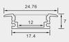 Canal de Luz Linear LED Luz de Armário Canal de Alumínio para Luz de Prateleira Carcaça Luz de Guarda-Roupa Canal de Alumínio para Luz com Fita de Luz Canal para Luz Linear