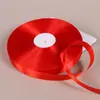 Cinta roja brillante cinta de seda cinta de satén banderín rojo para coche regalo presente horneado flor embalaje boda