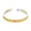 Pulsera de Mariposa Esmaltada con Corazón Dorado de Plata Pura 999.9 Tendencia Nacional Pulsera de Plata Diosa Regalo para Novia