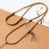 Cordón Colgante de Hilo de Algodón Retorcido a Mano Cordón de Collar Estilo Xizang Cadena de Suéter Cordón para Colgante de Jade Étnico Cordón para Colgar Thangka